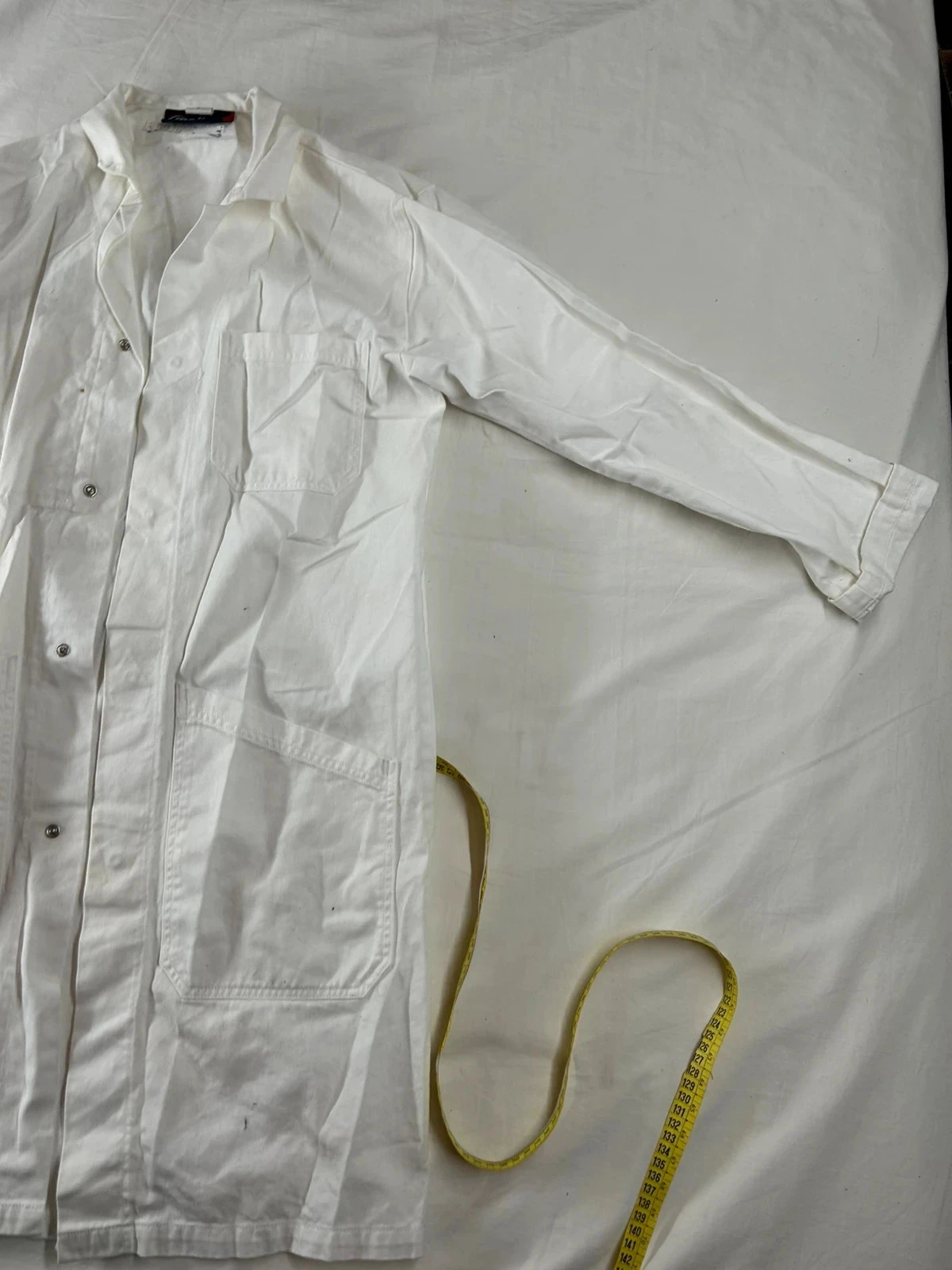Vintage white apron shirt molinel – photo 7